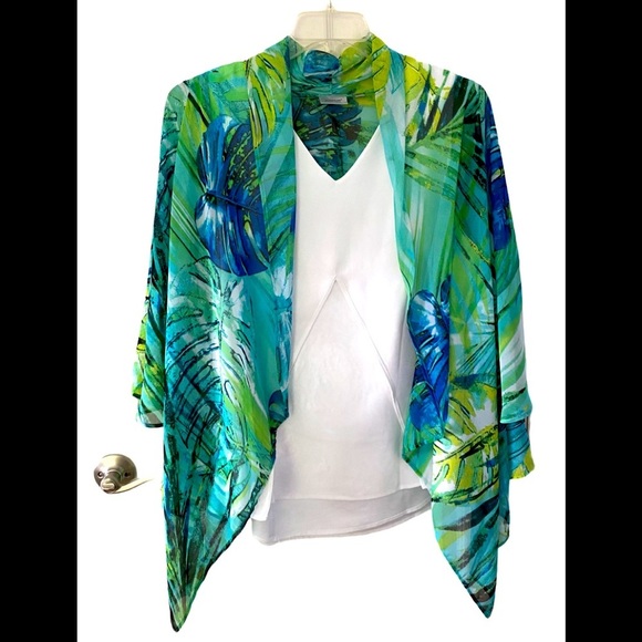 Avenue Sweaters - Avenue Kimono/Beach Coverup Sz L